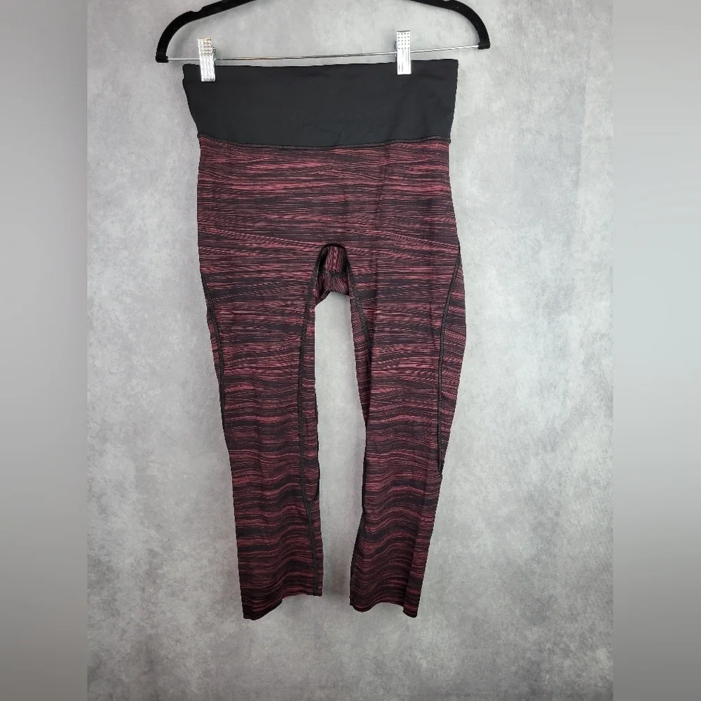 LULULEMON‎ red run the day crop legging Women's Size 8